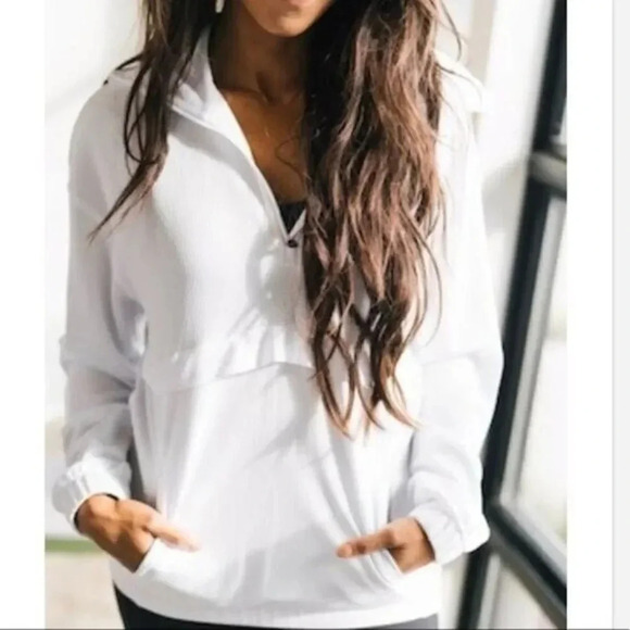 ZYIA White Quarter Zip Pullover Athletic Jacket XS - Picture 1 of 5